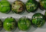 CDE923 15.5 inches 16mm round dyed sea sediment jasper beads