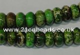 CDE927 15.5 inches 6*10mm rondelle dyed sea sediment jasper beads