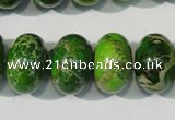 CDE928 15.5 inches 12*18mm rondelle dyed sea sediment jasper beads