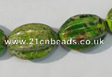 CDE930 15.5 inches 15*23mm star fruit shaped dyed sea sediment jasper beads