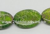 CDE94 15.5 inches 22*30mm oval dyed sea sediment jasper beads