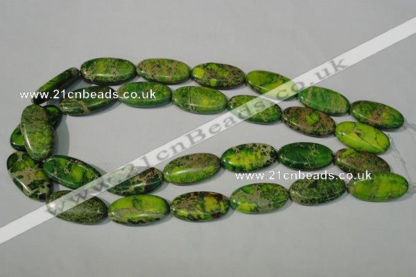 CDE941 15.5 inches 15*30mm oval dyed sea sediment jasper beads