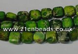 CDE944 15.5 inches 8*8mm square dyed sea sediment jasper beads