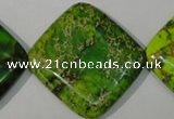 CDE951 15.5 inches 35*35mm diamond dyed sea sediment jasper beads