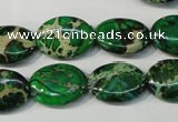 CDE972 15.5 inches 13*18mm oval dyed sea sediment jasper beads