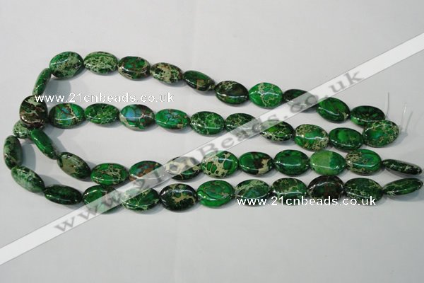 CDE972 15.5 inches 13*18mm oval dyed sea sediment jasper beads