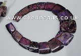 CDE991 Top drilled 18*25mm - 27*35mm trapezoid sea sediment jasper beads