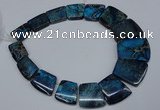 CDE993 Top drilled 18*25mm - 27*35mm trapezoid sea sediment jasper beads