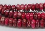 CDI07 16 inches 5*10mm rondelle dyed imperial jasper beads wholesale