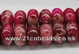 CDI08 16 inches 10*16mm rondelle dyed imperial jasper beads wholesale