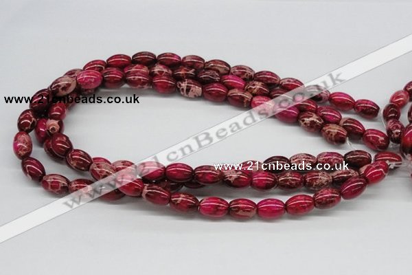 CDI09 16 inches 10*14mm rice dyed imperial jasper beads wholesale