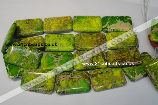 CDI130 15.5 inches 30*45mm rectangle dyed imperial jasper beads