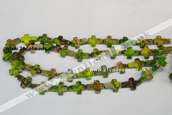 CDI131 15.5 inches 15*20mm cross dyed imperial jasper beads