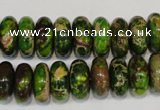 CDI136 15.5 inches 6*14mm rondelle dyed imperial jasper beads