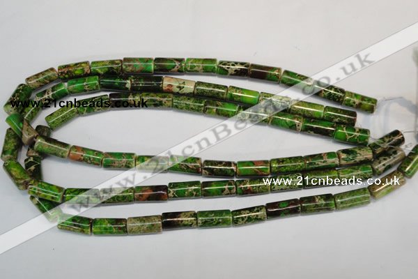 CDI141 15.5 inches 8*17mm tube dyed imperial jasper beads