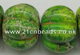 CDI150 15.5 inches 25*34mm pumpkin dyed imperial jasper beads