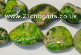 CDI154 15.5 inches 15*20mm nugget dyed imperial jasper beads