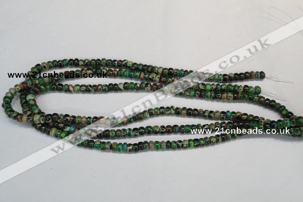 CDI159 15.5 inches 4*6mm rondelle dyed imperial jasper beads