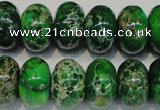 CDI165 15.5 inches 11*18mm rondelle dyed imperial jasper beads