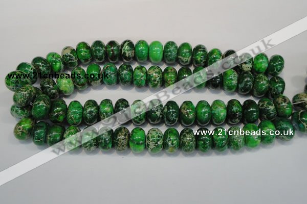 CDI165 15.5 inches 11*18mm rondelle dyed imperial jasper beads