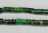 CDI166 15.5 inches 6*12mm tube dyed imperial jasper beads