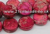 CDI17 16 inches 16mm coin dyed imperial jasper beads wholesale