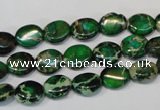 CDI179 15.5 inches 8*10mm oval dyed imperial jasper beads