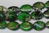 CDI180 15.5 inches 10*14mm oval dyed imperial jasper beads