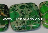 CDI196 15.5 inches 34*34mm square dyed imperial jasper beads