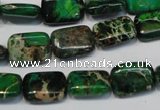 CDI199 15.5 inches 10*14mm rectangle dyed imperial jasper beads