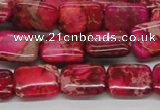 CDI20 16 inches 12*16mm rectangle dyed imperial jasper beads