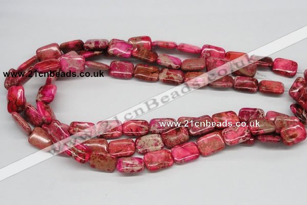 CDI21 16 inches 13*18mm rectangle dyed imperial jasper beads