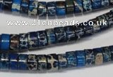 CDI225 15.5 inches 4*8mm heishi dyed imperial jasper beads
