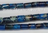 CDI227 15.5 inches 6*8mm tube dyed imperial jasper beads