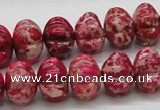 CDI24 16 inches 10*14mm pumpkin dyed imperial jasper beads