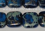 CDI241 15.5 inches 20*20mm square dyed imperial jasper beads