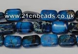 CDI244 15.5 inches 10*14mm rectangle dyed imperial jasper beads