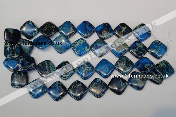 CDI252 15.5 inches 20*20mm diamond dyed imperial jasper beads