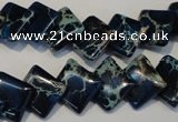 CDI255 15.5 inches 12*12mm diamond dyed imperial jasper beads