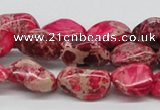 CDI26 16 inches 10*20mm nuggets dyed imperial jasper beads wholesale