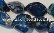 CDI262 15.5 inches 18*20mm nugget dyed imperial jasper beads