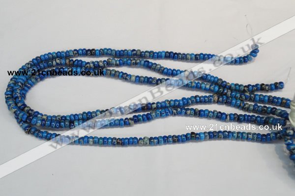 CDI273 15.5 inches 3*6mm rondelle dyed imperial jasper beads