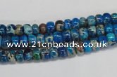 CDI274 15.5 inches 4*6mm rondelle dyed imperial jasper beads