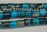 CDI280 15.5 inches 8*8mm tube dyed imperial jasper beads