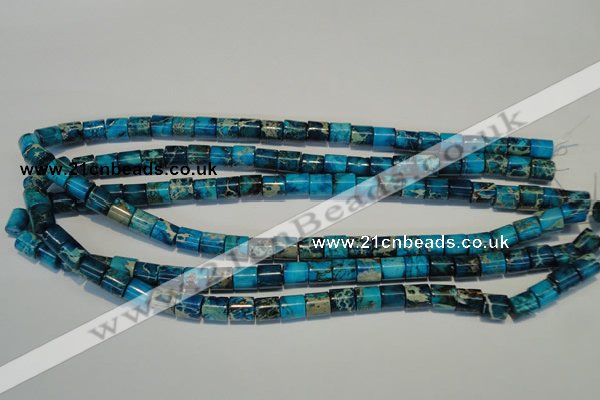 CDI280 15.5 inches 8*8mm tube dyed imperial jasper beads