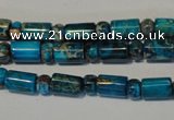 CDI288 15.5 inches 3*6mm rondelle & 6*9mm tube dyed imperial jasper beads