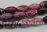 CDI30 16 inches 8*12mm rice dyed imperial jasper beads wholesale