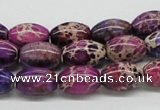 CDI31 16 inches 10*14mm rice dyed imperial jasper beads wholesale