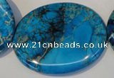 CDI321 15.5 inches 40*50mm oval dyed imperial jasper beads