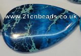 CDI328 15.5 inches 30*50mm flat teardrop dyed imperial jasper beads